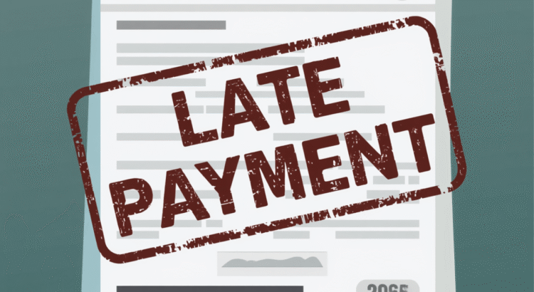 Late payment stamp on a credit report